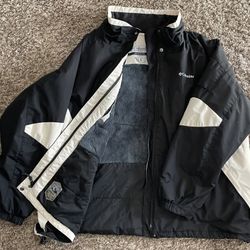 Jacket - Columbia - Women 3X Black/White 