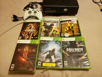 Xbox 360 1 control cables y juegos en buenas condiciones 100