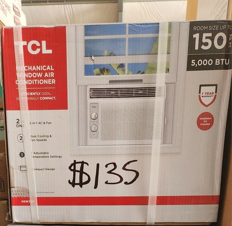 NEW TCL 5,000 BTU Window Air Conditioner - $135