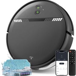 new Robot Vacuum and Mop Combo, Vaccum Robot 2 in 1 with WiFi/App/Voice, Schedule, Water Tank and Dustbin, Self-Charging, Slim, Ideal for Hard Floor, 