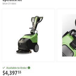 CT15 walk behind auto scrubber battery powered. 