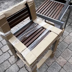 3  brand new High stool chairs with backs.