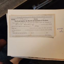 1870s Talbot County Georgia Tax Receipt 