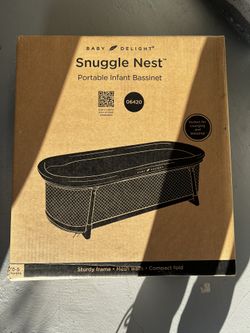 Baby Delight Snuggle Nest Portable Infant Bassinet - Charcoal