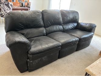 Leather sofa no legs