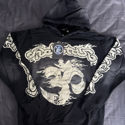 Brand New Hellstar “30” Graphic Black Hoodie Big 30 Print Sleeve Graphics (AOP)