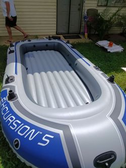 Raft with pump motor and all