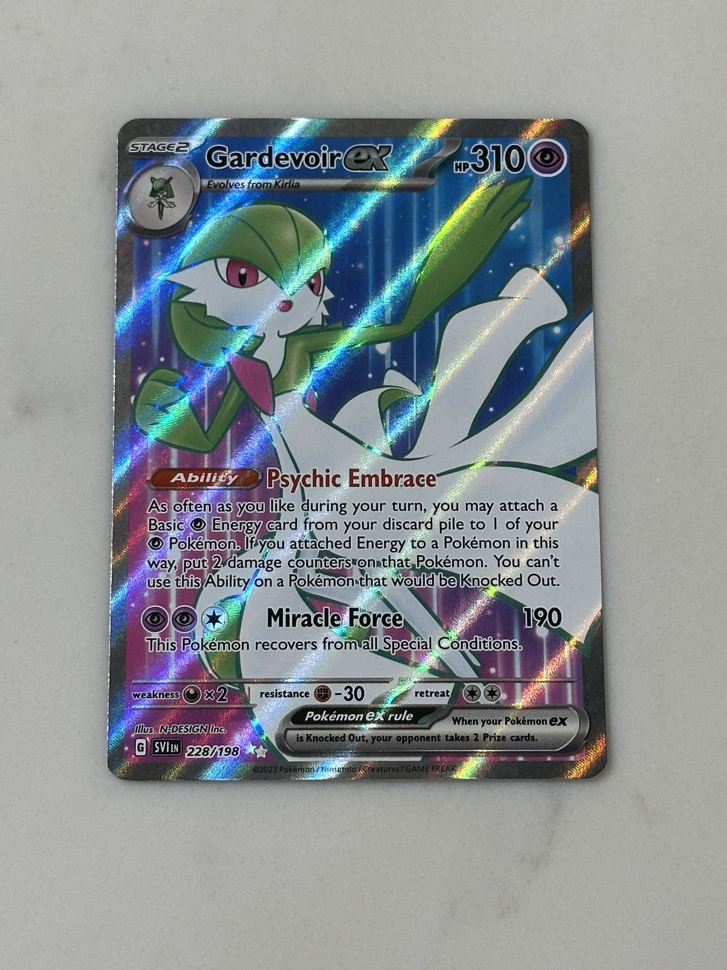 Pokemon Gardevoir EX Ultra Rare 228/198 NM Scarlet And Violet