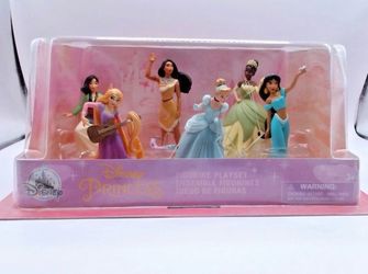 Disney Princess Figurine Playset 7-Pack Mulan Rapunzel Pocahontas Tiana Jasmine
