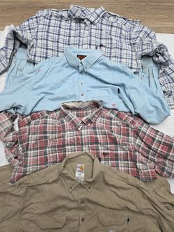 Men FR Shirts 2XL, Ariat, Cinch, Carhartt. 4 Shirts