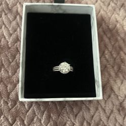 STERLING SILVER MOISSANITE 3 CTW RING SIZE 6