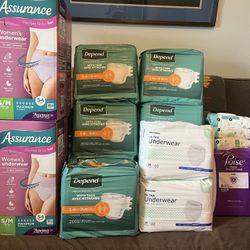 Disposable Underwear/ Depends / Other Items