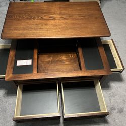 Coffee Table W Pop Up Storage 