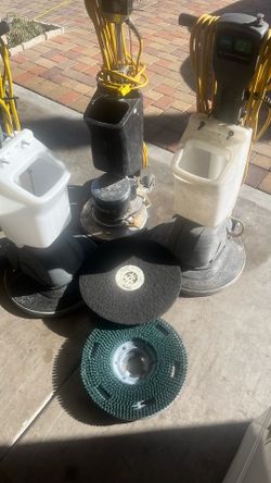 3 Low Scrubber Machine, One Pad Holder And One Brush