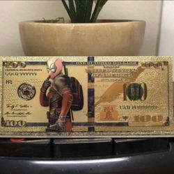 Deadpool (Marvel) 24k Gold Plated Banknote 
