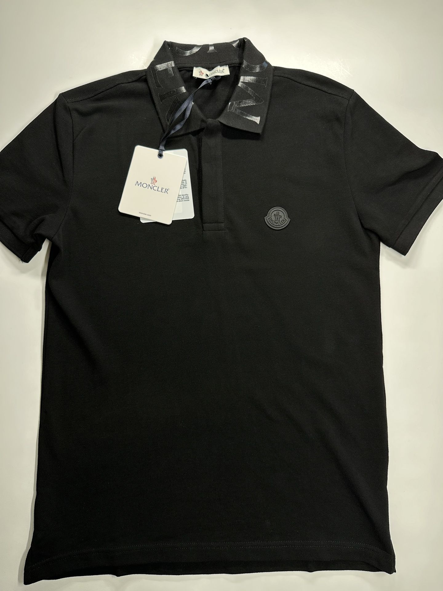 MONCLER Logo Polo Shirt Black