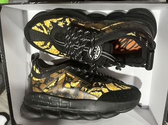 Versace Chain Reaction Central Greek Key Print Black