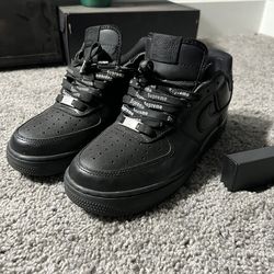 Black Supreme Af1 Used Size 8 No Box
