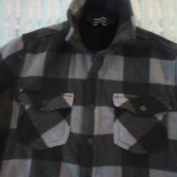 Members Mark Boys L(10-12)Button Up Fleece Sacket