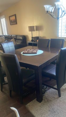 Wooden Table with 6 Chairs
