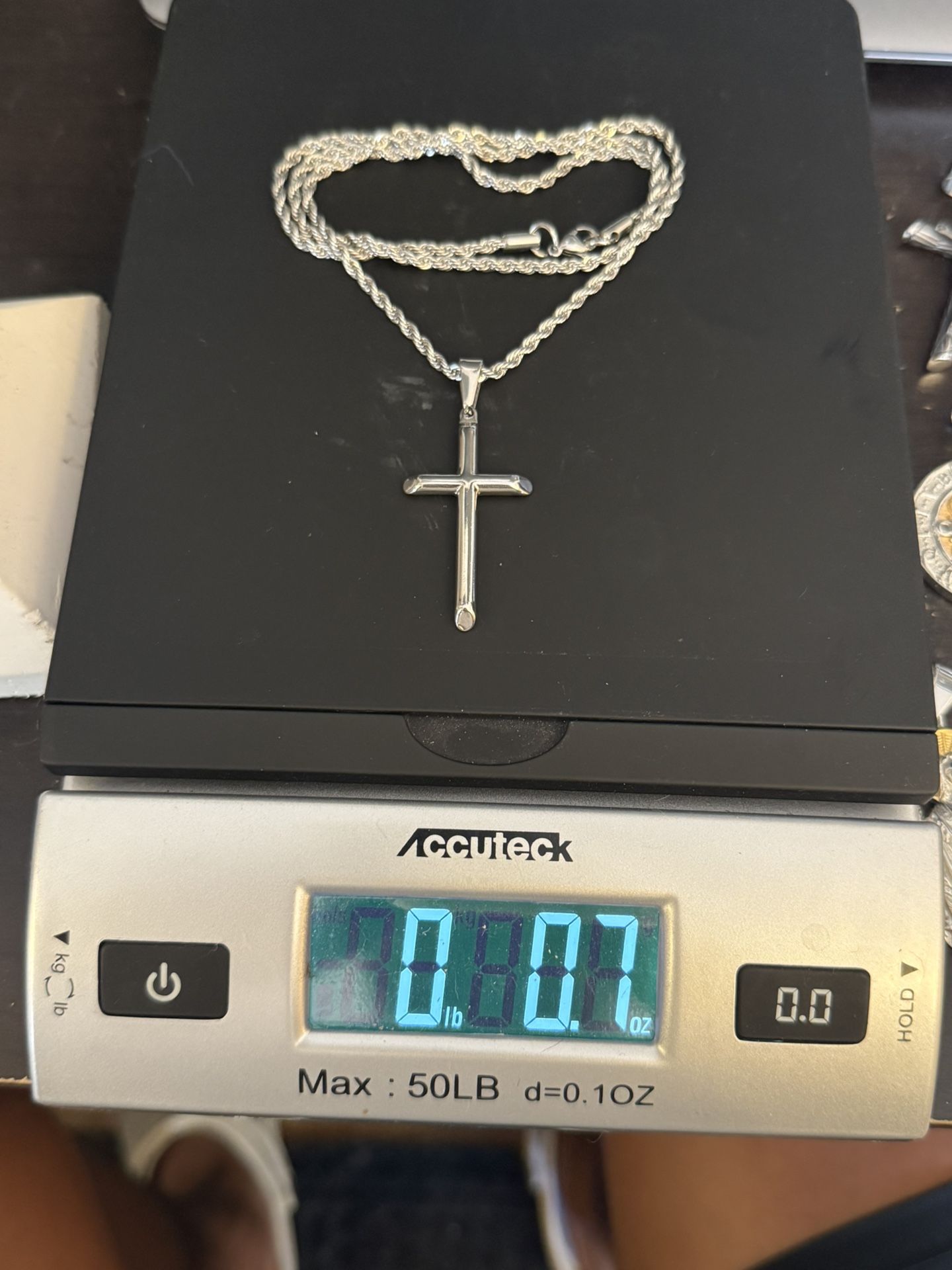 Cross Stainless Steel Pendant And Chain