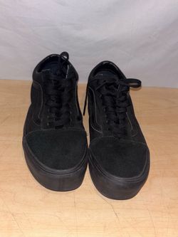 Size 7.5 men Black Vans platform sneakers #skateboarding #platform