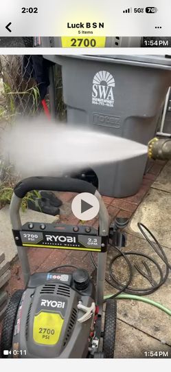 Pressure washer  pressure  cleaner  RYOBI  2800 psi /2.3 Gpm everything  works  great