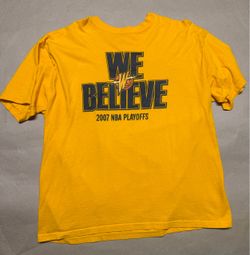 Golden State Warriors 2007 Playoffs Yellow Shirt XL Extra Large Comcast Rare!