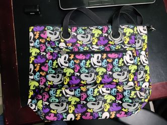 Like New Disney Tote Back Multi Color Rainbow