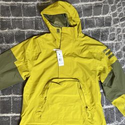 ADIDAS UTILITAS RAIN.RDY ANORAK OUTDOOR JACKET MENS SIZE MEDIUM OLIVE GREEN