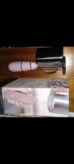 NEW milk frother AND Large STAINLESS STEEL CUP