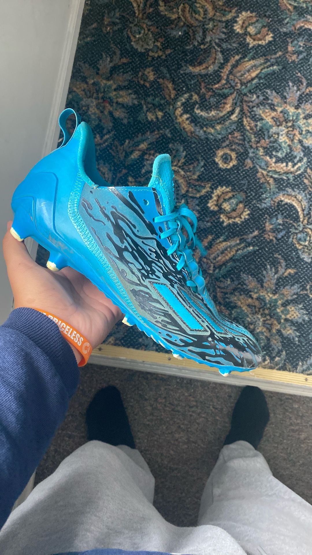 Blue Addizero Cleats