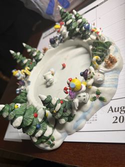 Christmas Winter Scene Ceramic Decorative Plate