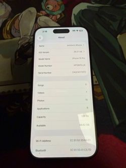 iPhone 15 Pro Black 128GB