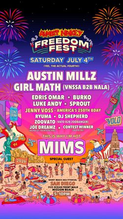 4 VIP TKTS TO ALMOST NAKEY FREEDOM FEST JULY 4