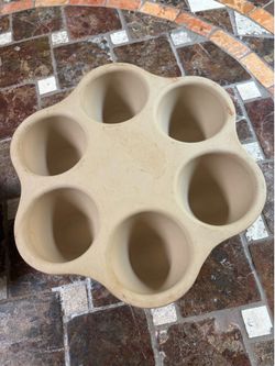 Pampered Chef 6 Single Serving Deep Baker Muffin 5131 Stoneware Pan