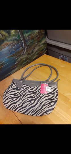 Dexter Zebra style women's purse handbag Brand New with tags 2009 Payless ShoeSource Exclusive $10