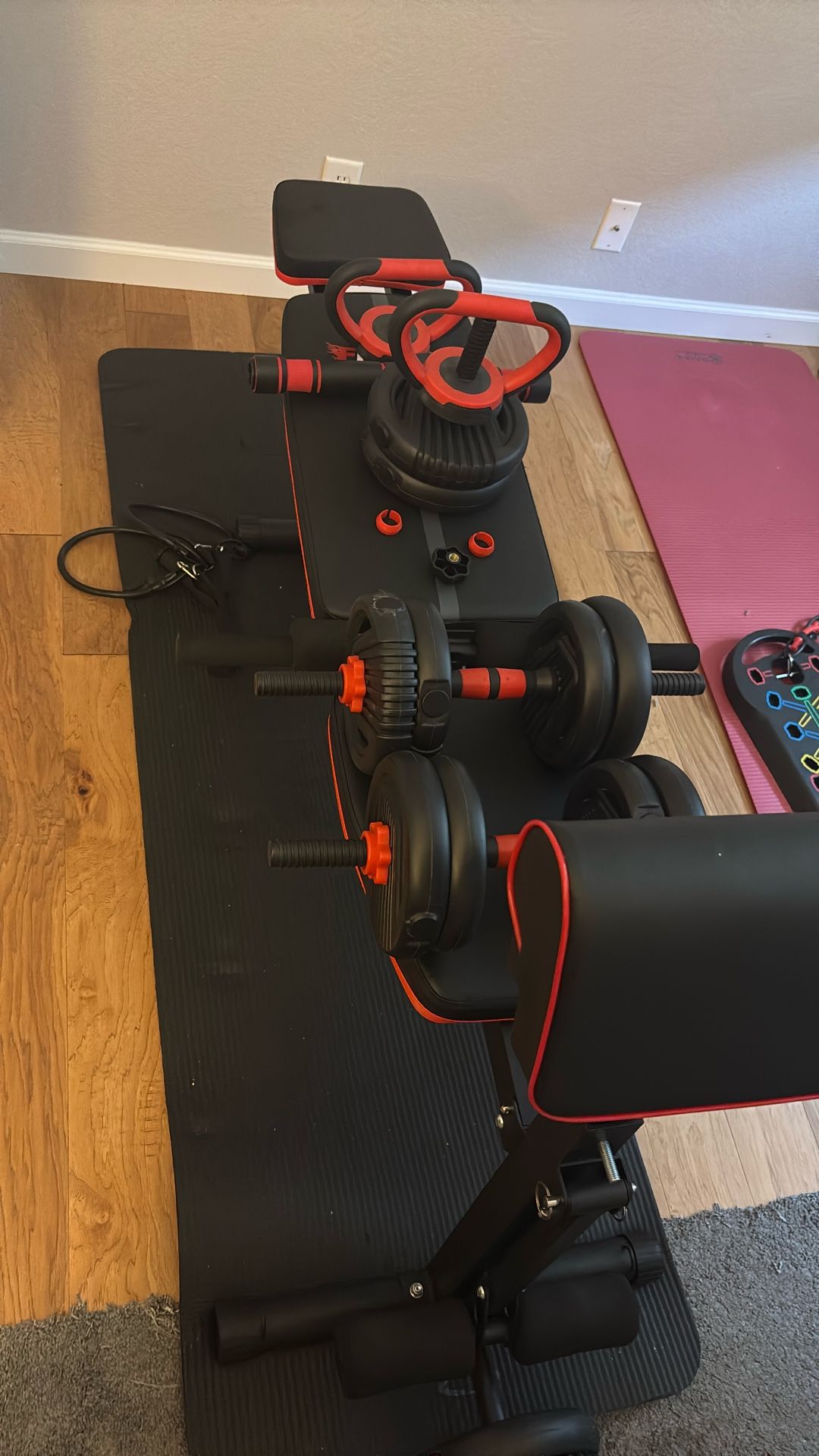 Workout Bench And Weights
