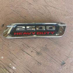2019-2023 DODGE RAM 2500 HEAVY DUTY CHROME RED & BLACK HOOD EMBLEM 