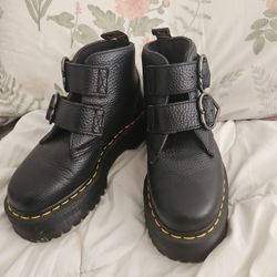 Dr. Martens Devon Heart Leather Platform Boots