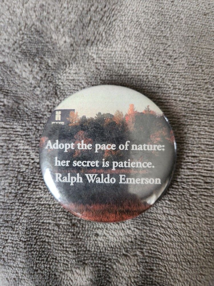 Ralph Waldo Emerson Quote Button Pin