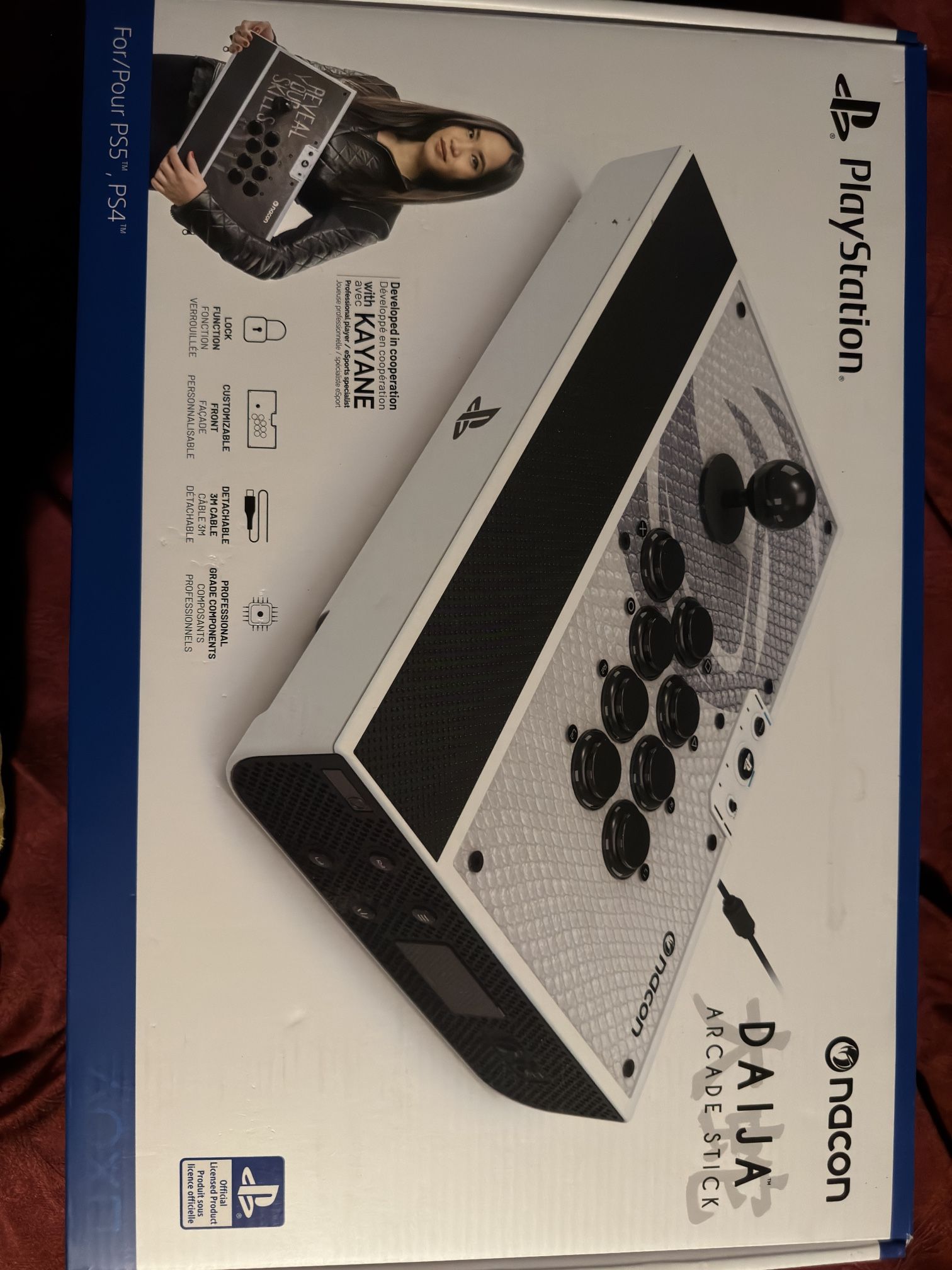 NACON Daija Arcade Fight Stick Officially Licensed for PlayStation PS5, PS4 and Windows 10 | 11 PC