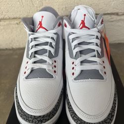 New Nike Air Jordan 3 Retro Fire Red 2022 Size 10 Cash Or Bitcoin Only