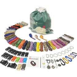 Giroa Paracord 550 Combo Kit, 36 Colors Paracord Ropes with 45 Accessories and Guidebook, for Making Paracord Bracelets, Lanyards,Outdoor Survival Rop