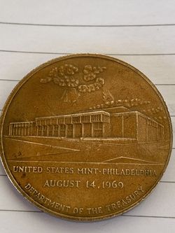 United States Mint Philadelphia  Aug 14, 1969