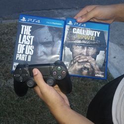 Ps4 Controller And 2 Games 