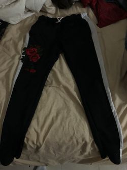 Sweat pants Size M. 32/32 Flower Rose 🌹 Design