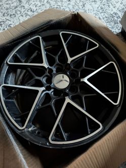 Set of 4 Black Machined Car Wheels/Rims