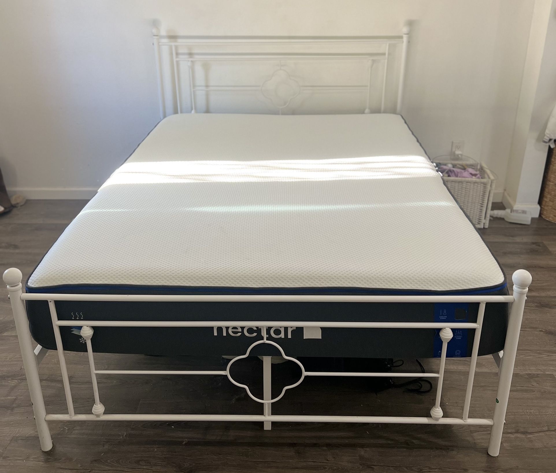 Queen Bed Frame and nectar Mattress.