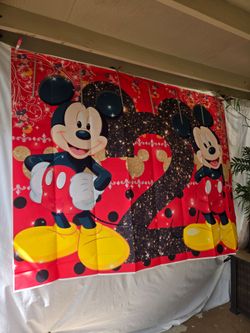Mickey & Minnie backdrop
